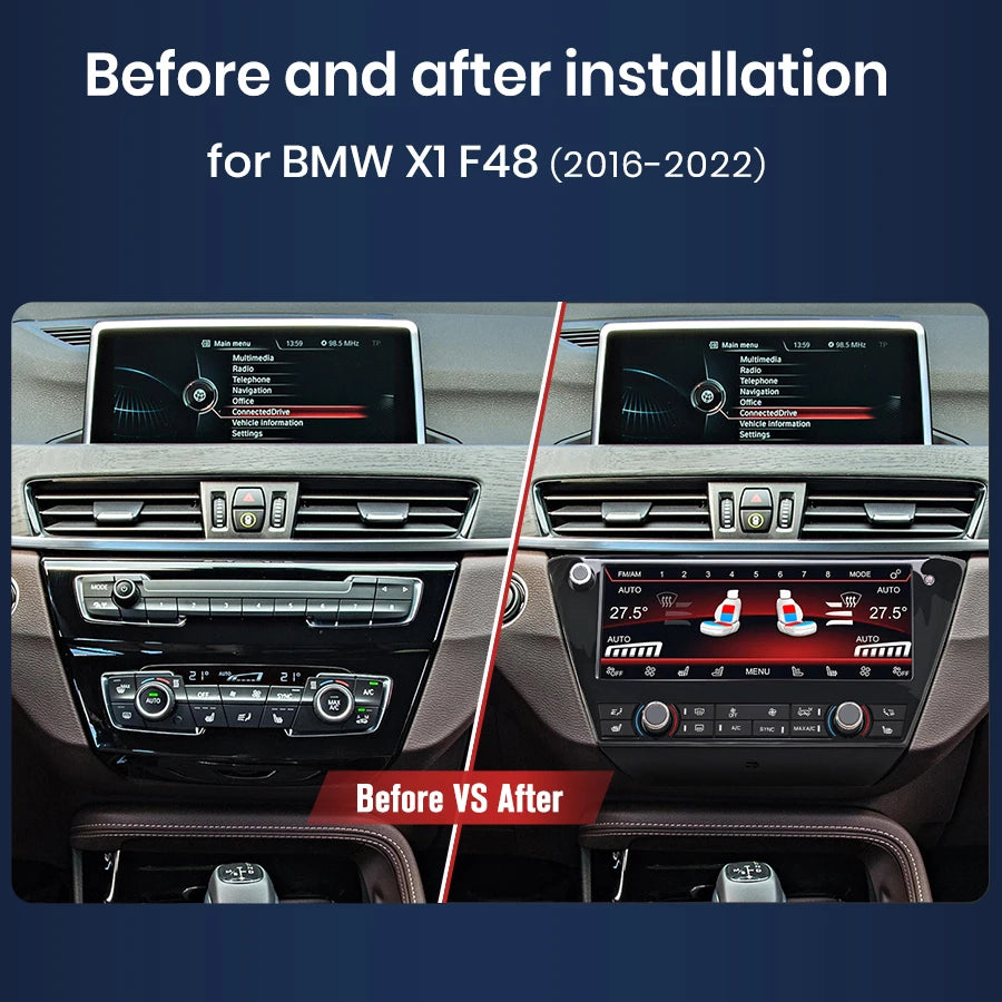 Schermo digitale touch da 10.25 " per Aria Condizionata BMW X1 2016-2022 Display comandi vocali AUTMPNLDGT1