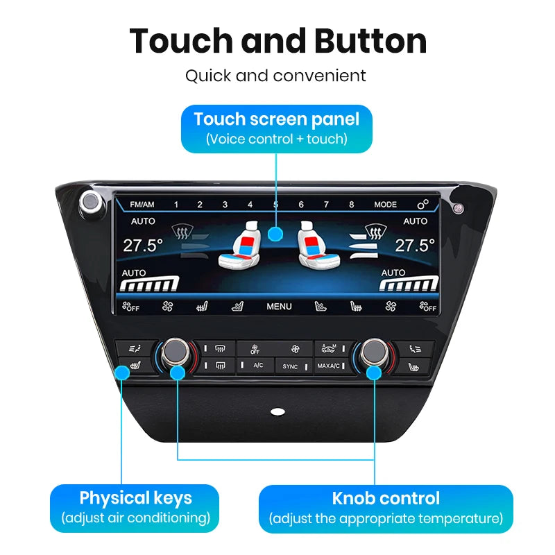 Schermo digitale touch da 10.25 " per Aria Condizionata BMW X1 2016-2022 Display comandi vocali AUTMPNLDGT1