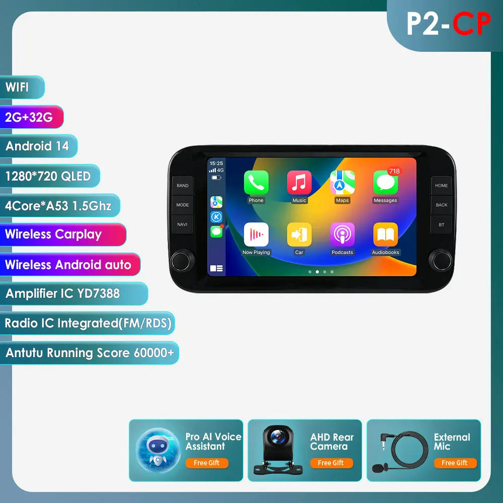Fiat Panda 2013 - 2024 9" CarPlay Android Auto Radio RDS Multimedia Player GPS WIFI AUTM3LGW