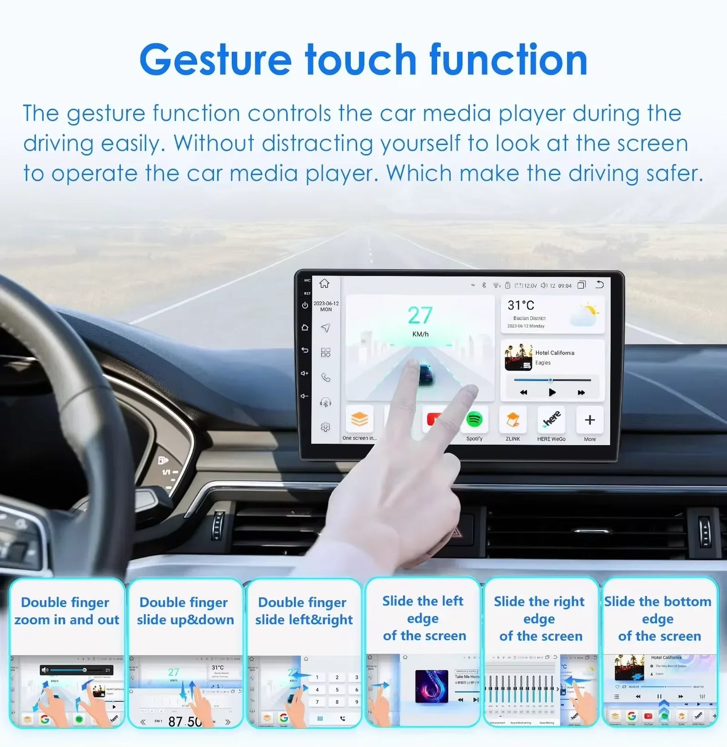 Jeep Wrangler Dodge Chrysler Journey Challenger Dakota Durang Avenger Ram 7" Android 14 Carplay Android auto wireless wifi bt gps 4g AUTMXLPF