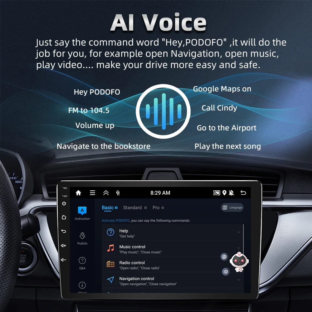Fiat STILO 2002-2010  9" Android 14  Wireless CarPlay Android Auto GPS WiFi BT radio RDS AUTM7GJT