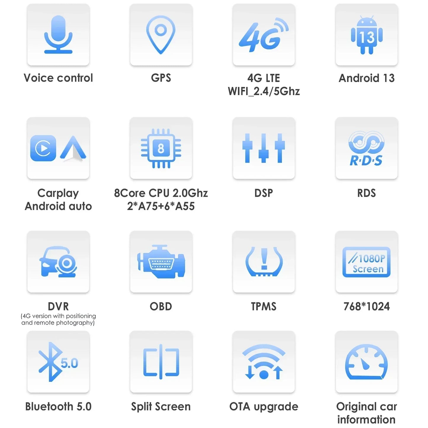 Subaru Outback 2015 - 2018 9.7" Android 14 Carplay Android auto wireless wifi bt gps 4g AUTMUTSB4