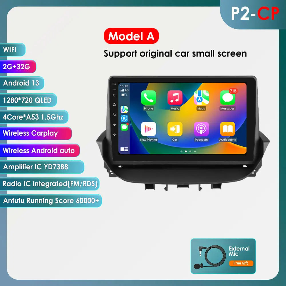 Renault Laguna 2 2001-2007 9" Android 14 Carplay Android auto wireless wifi bt gps 4g AUTMTAL9