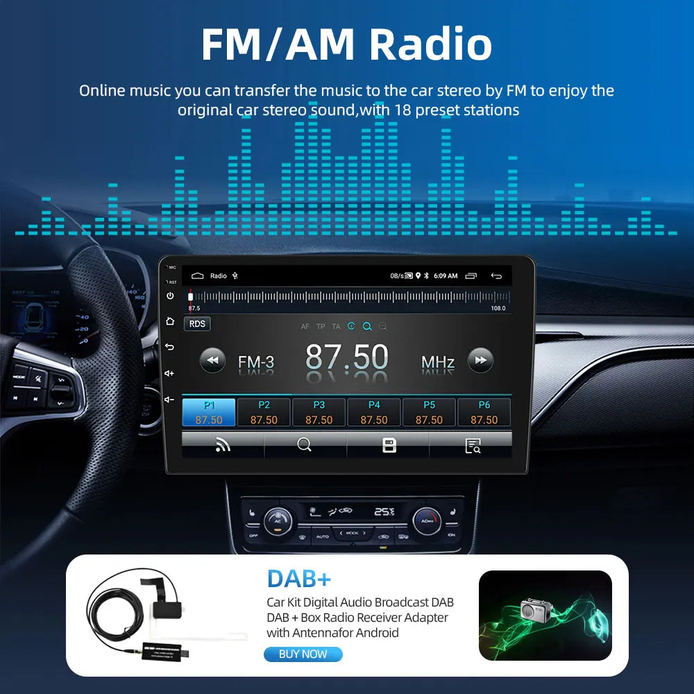 FIAT DOBLO 2010-2015 Android 13 9" Carplay Car Android Auto Multimedia GPS DSP wifi BT AUTMFIDBL1