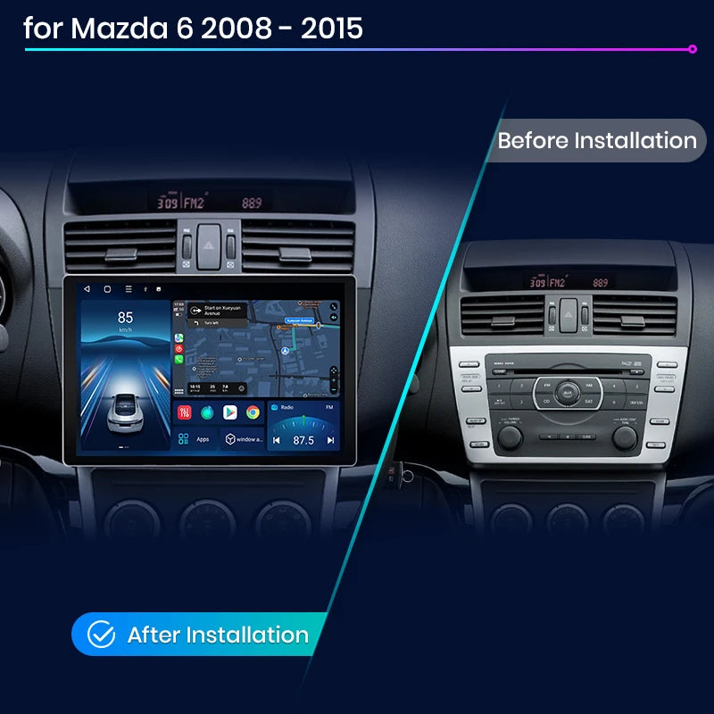 Mazda 6 2008-2015 X7 PRO 11.5“ 2K AI Voice Wireless CarPlay Android Auto Car Radio RDS WIFI GPS BT Multimedia autoradio AUTMMZD62