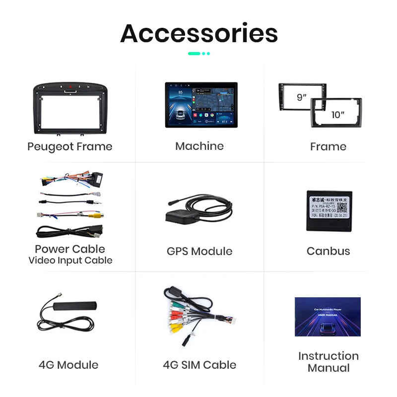 Peugeot 308 308SW 408 2007 - 2013 X7 PRO 11.5“ 2K Wireless CarPlay Android Auto Car Radio RDS WIFI GPS BT Multimedia autoradio AUTMOEGSW308