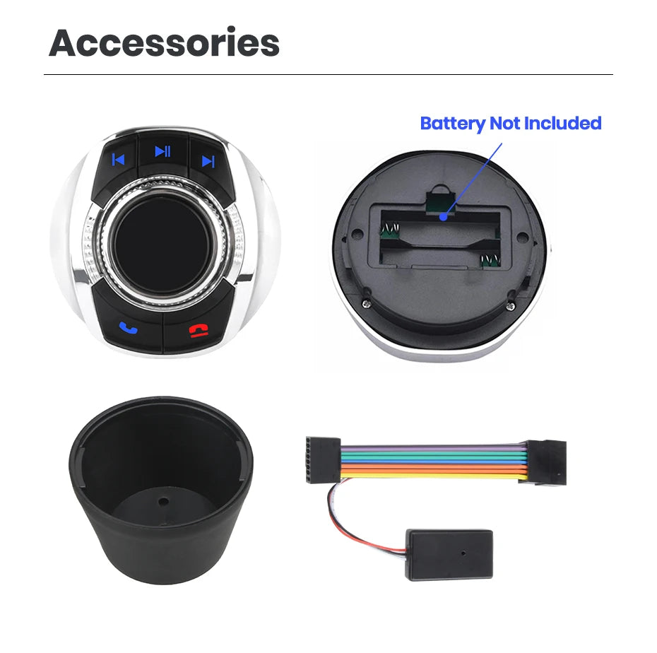 Pulsanti di controllo wireless universale per autoradio Android con 8 funzioni a Forma di tazza con luce a LED AUTMPSTCUN