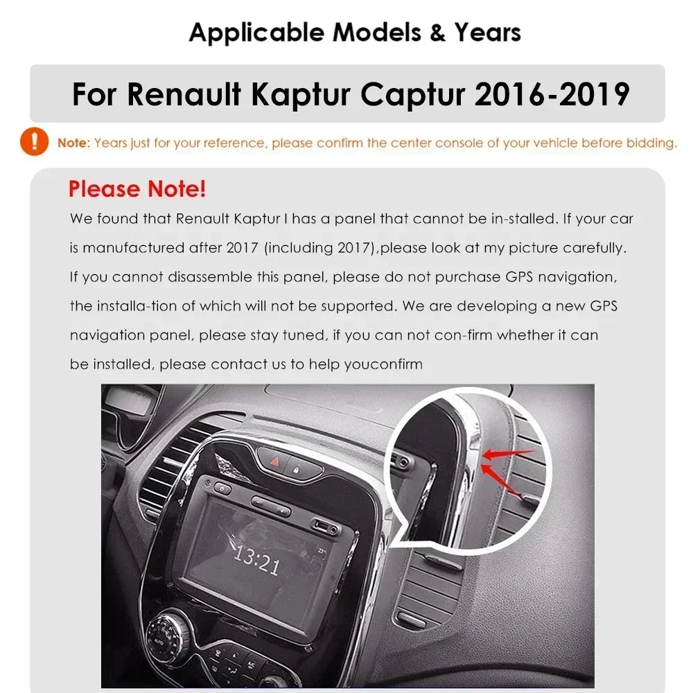 Renault Kaptur Captur 2016-2019 9" Android 14 Carplay Android auto wireless wifi bt gps 4g AUTMG9L6