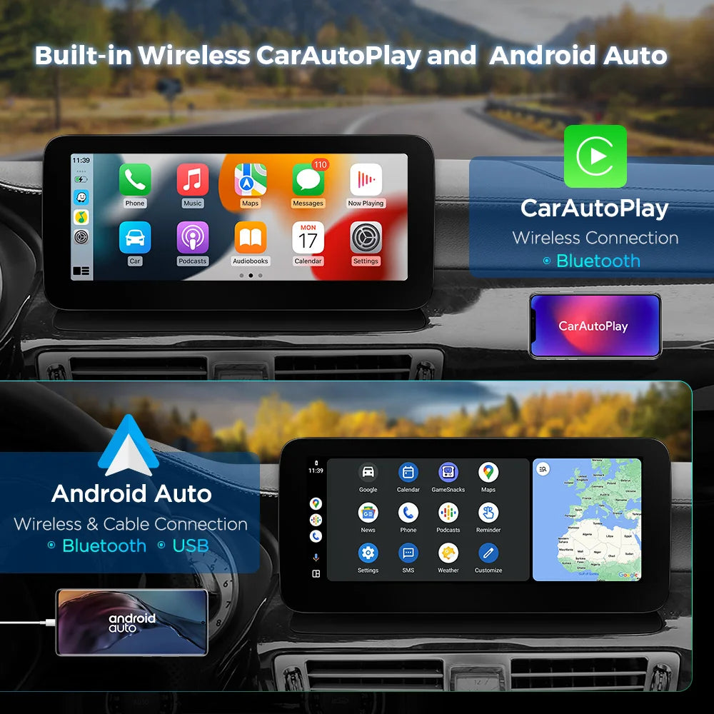 Mercedes CLS- C218 / W218 10.25'' Car Radio Android 13 8 Core 8+128GB 4G CarPlay Android Auto WIFI QAM1240M12CLS