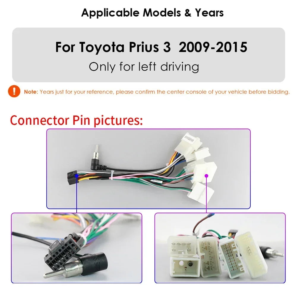 Toyota Prius XW30 2009-2015 9"Android 14 Carplay Android auto wireless wifi bt gps 4g RDS AUTMTAPY