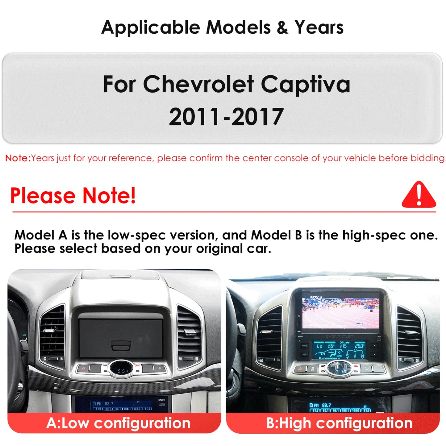 Chevrolet Captiva Sport 2011 - 2017 9,7" Android 14 Carplay Android auto wireless wifi bt gps 4g AUTMXJ6J