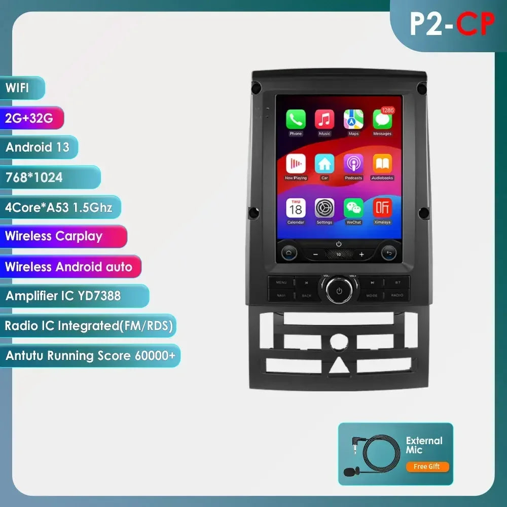 Peugeot 407 SW 2004 - 2011 9,7" Android 14 Carplay Android auto wireless wifi bt gps 4g AUTMQDUN