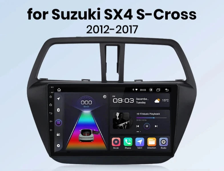 Suzuki SX4 S-Cross 2012 - 2017 Car Radio rds bt wifi gps wireless CarPlay Android Auto car intelligent systems AUTMSZKX4S
