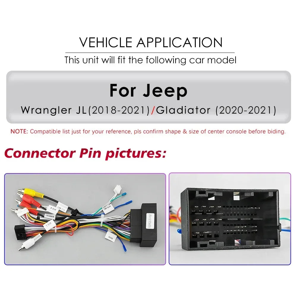 JEEP Wrangler 2018 -2021 9" Android 14 Carplay Android auto wireless wifi bt gps 4g AUTMOFKI
