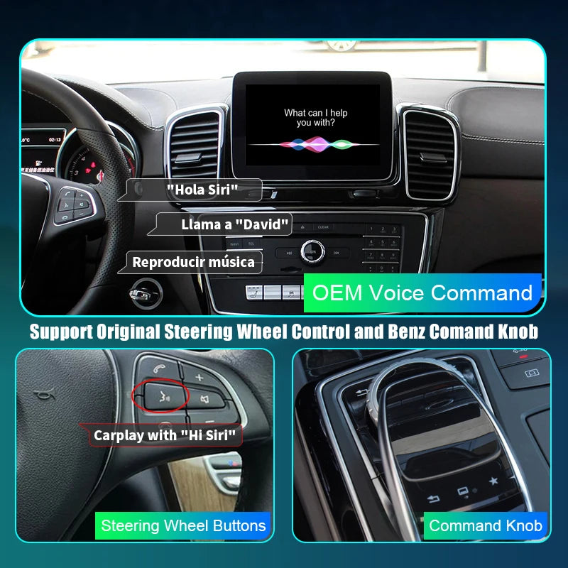 Mercedes Benz GLE GLS CLS 2014-2018 Wireless CarPlay Android Auto Mirror Link AirPlay GPS AUTMMBGGCS