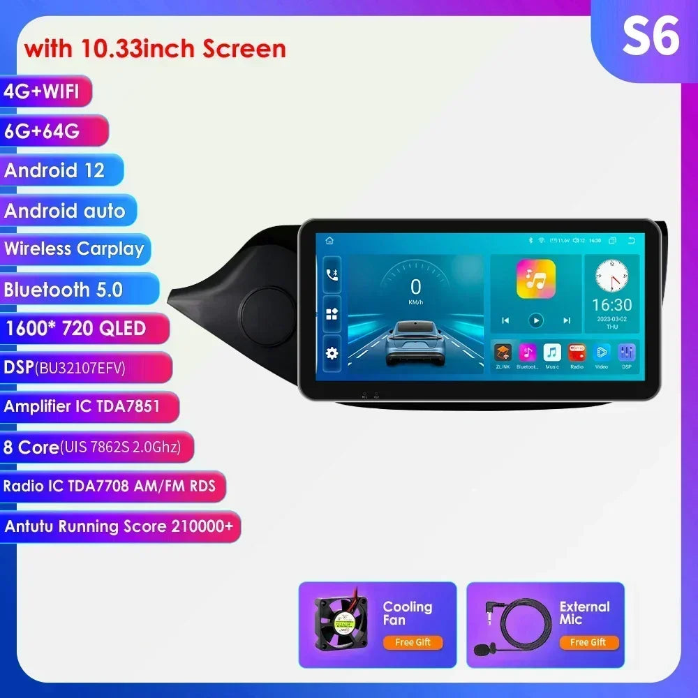 KIA Cee'd JD 2012 - 2016 9" Android 14 Carplay Android auto wireless wifi bt gps 4g AUTMQQ9Z