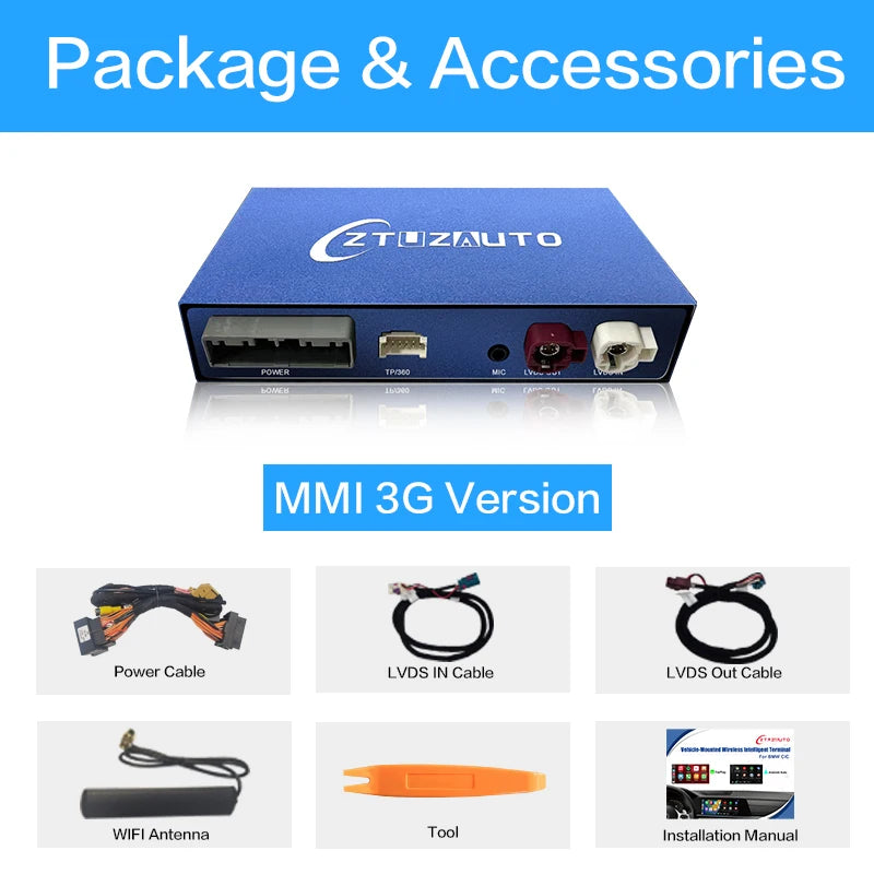 Audi A8/A8L 2010-2017 Wireless Apple CarPlay Android Auto I Mirror Link AirPlay Maps AUTMADA8L