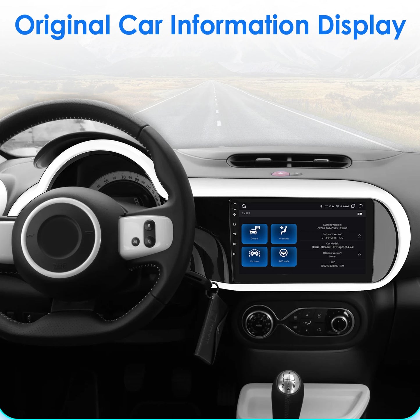 Renault Twingo Ⅲ 2014-2024 9" Android 14 Carplay Android auto wireless wifi bt gps 4g AUTMDPTZ