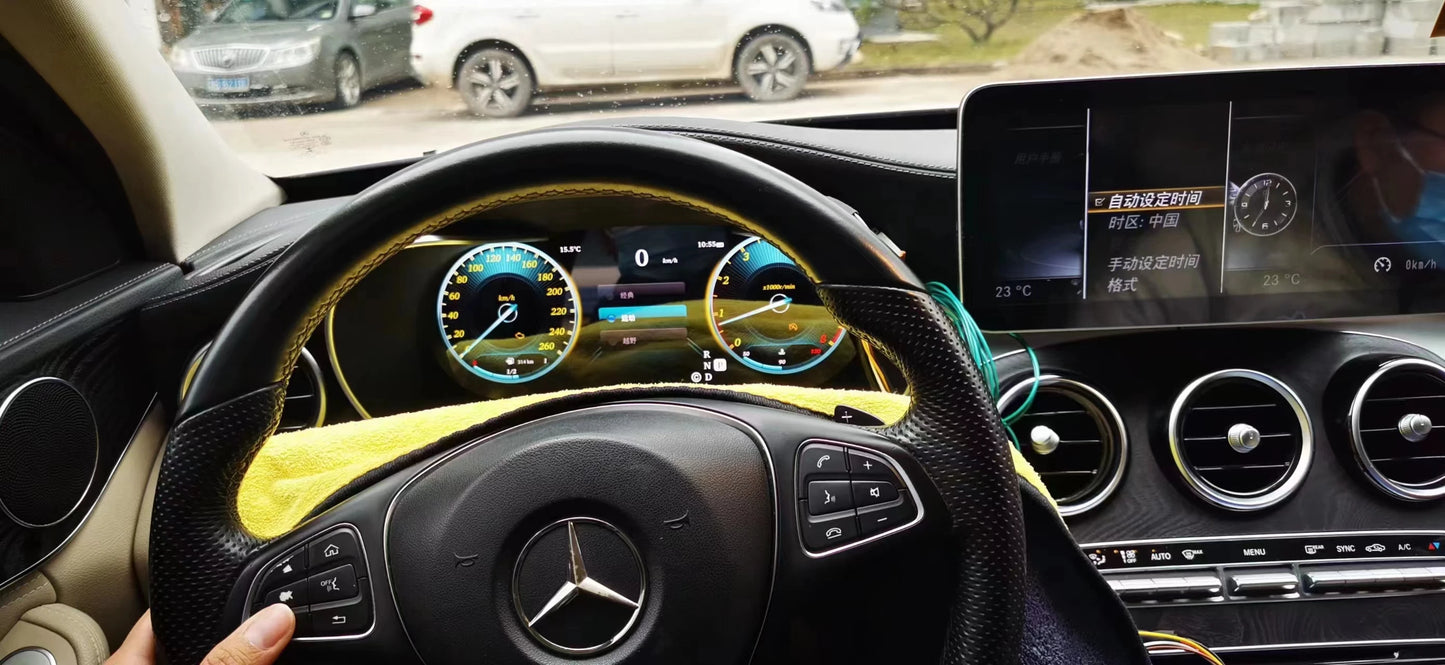Benz C W205 GLC W253 (2015-2018)12.3" Linux Car LCD Dashboard Panel Virtual CockPit Speedometer digital instrument AUTMBENZW253
