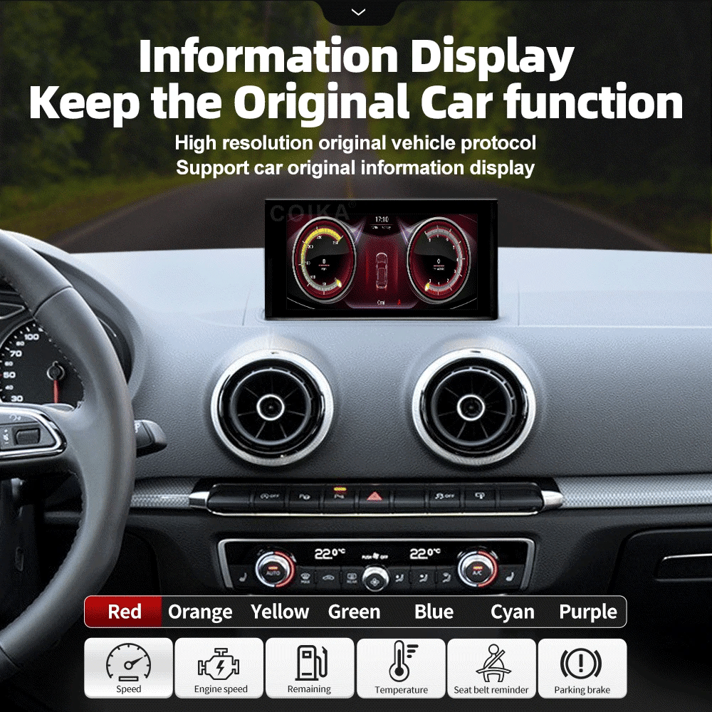 Audi A3 2013-2018 7" Wireless Carplay Android auto GPS BT WIFI 4G Android 13 AUTMADIA37