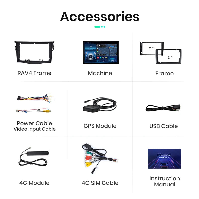 Toyota RAV4 2007-2011 X7 PRO 11.5“ 2K AI Voice Wireless CarPlay Android Auto GPS RDS WIFI BT Car Radio Multimedia AUTMTOYTRV4