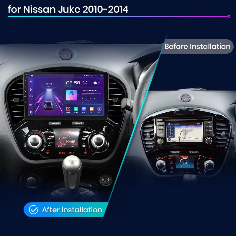 Nissan Juke YF15 2010 - 2014 V1pro AI Voice 2 din Android Auto Carplay Radio RDS WIFI GPS BT 4G Car Multimedia AUTMNSJK9