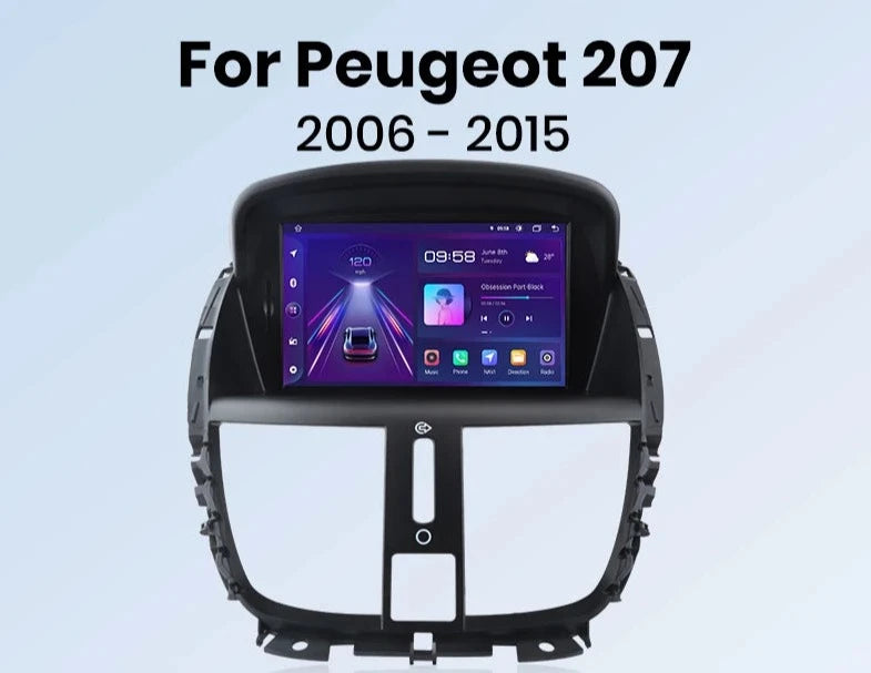 Peugeot 207 207CC 2006 - 2015 Car Radio rds WIFI BT GPS wireless CarPlay Android Auto car intelligent systems AUTMPEG207