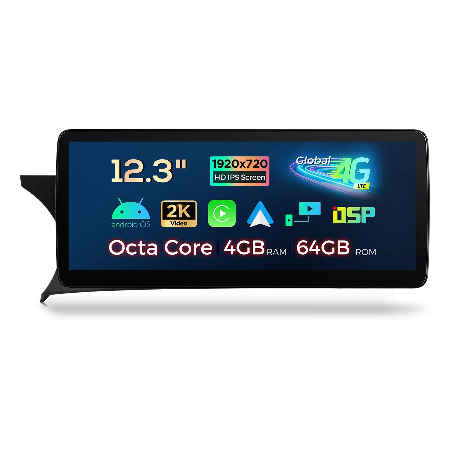 Mercedes W204 NTG 4.5 / 4.7 12.3" Android 13 Car Radio Octa Core 4+64GB Car Stereo CarPlay 4G Android Auto QLM2245M12C45L