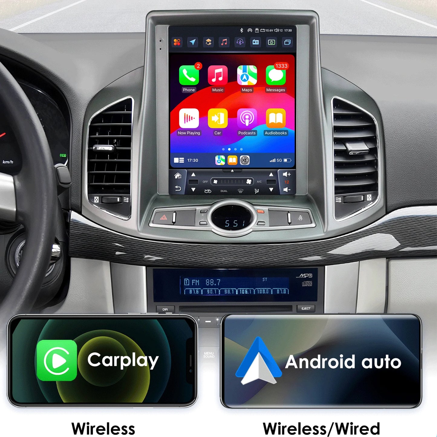 Chevrolet Captiva Sport 2011 - 2017 9,7" Android 14 Carplay Android auto wireless wifi bt gps 4g AUTMXJ6J