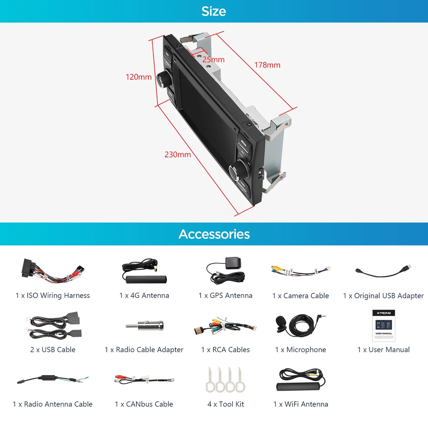Ford Focus Ⅱ C-Max 2005-2007 7'' Android 13 Quad Core 4+64 Car Multimedia Player RDS WIFI GPS BT Car Radio Built in CarPlay Android auto DSP 4G PX72QSFBL