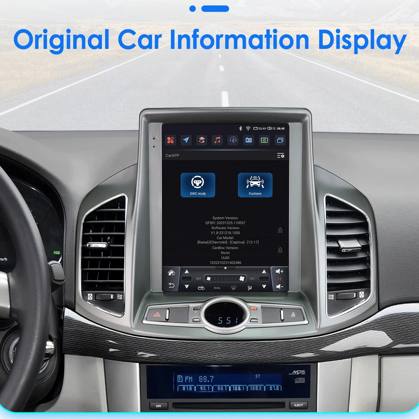 Chevrolet Captiva Sport 2011 - 2017 9,7" Android 14 Carplay Android auto wireless wifi bt gps 4g AUTMXJ6J