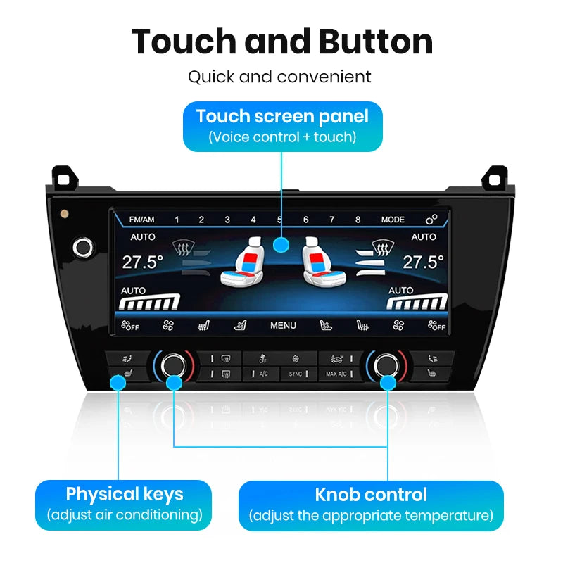 Schermo digitale touch da 10.25 " per Aria Condizionata BMW Serie 5 F10 2011-2017 Display comandi vocali AUTMRNLRSA1