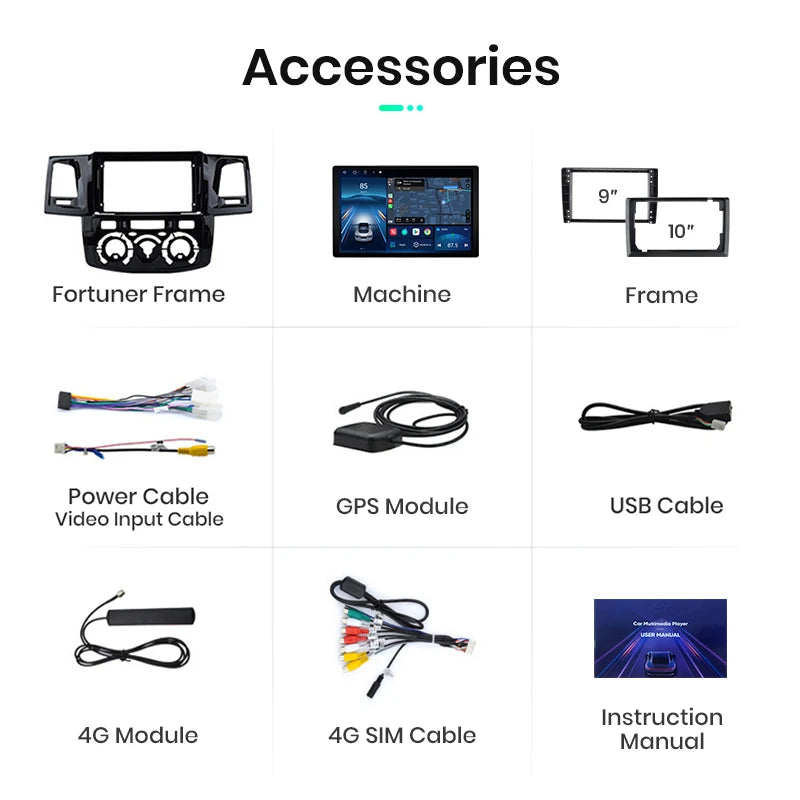 Toyota Fortuner Hilux Revo Vigo 2007 - 2015 X7 MAX 13.1“ 2K Wireless CarPlay Android Auto Car Radio RDS WIFI GPS BT autoradio AUTMTFHRV4