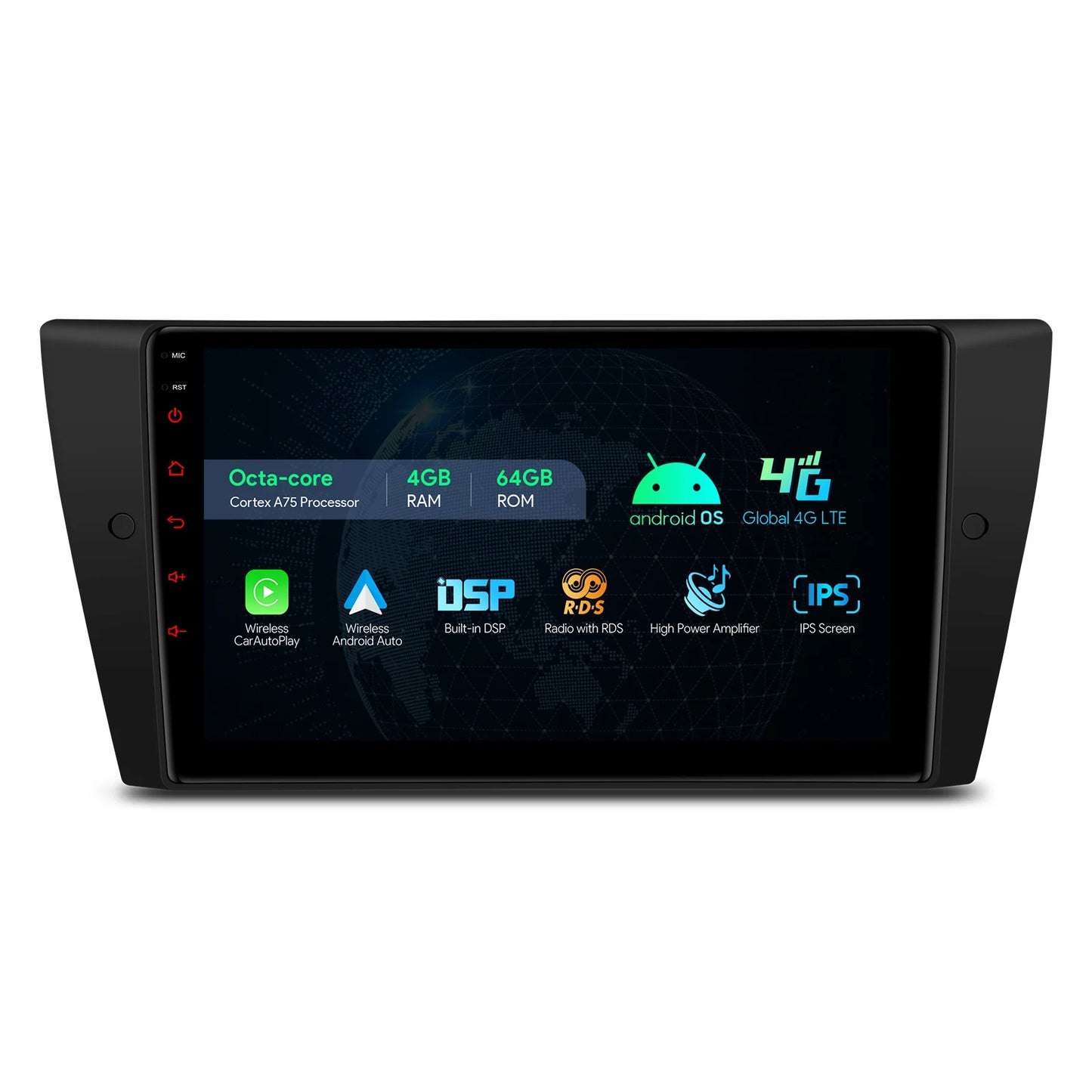 BMW E90 Sedan E91 Touring E92 Coupe E93 M3 9" Android 13 Octa Core 4+64GB Car Radio DSP CP Global 4GLTE IAP9290BS