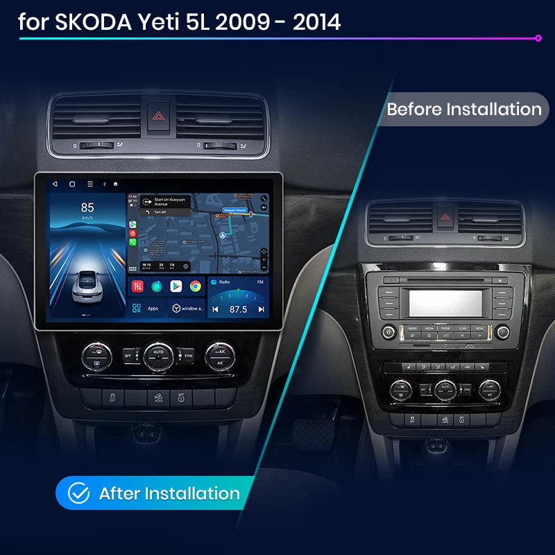 For SKODA Yeti 5L 2009 - 2014 X7 MAX 13.1“ 2K AI Voice Wireless CarPlay Android Auto Car Radio RDS WIFI GPS BT Multimedia autoradio AUTMSKDY5L