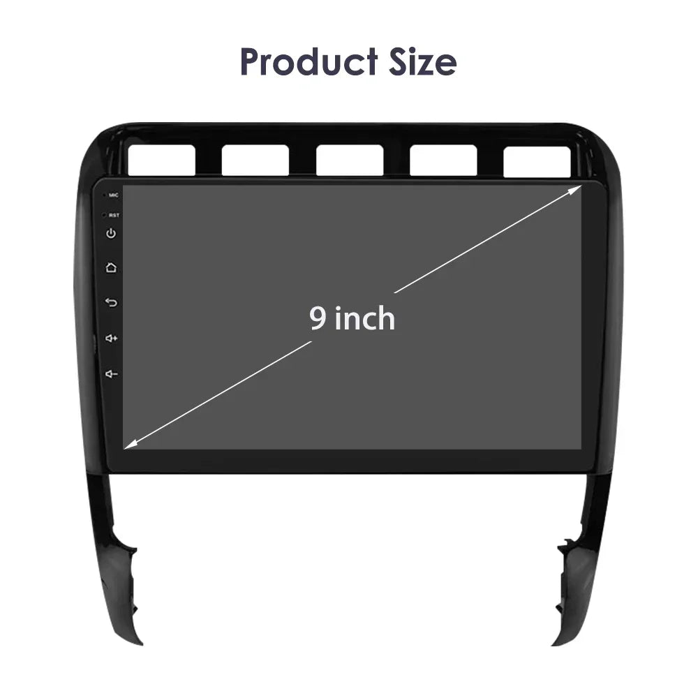 Porsche Cayenne 2002 - 2010 9" Android 14 Carplay Android auto wireless wifi bt gps 4g AUTM29SA