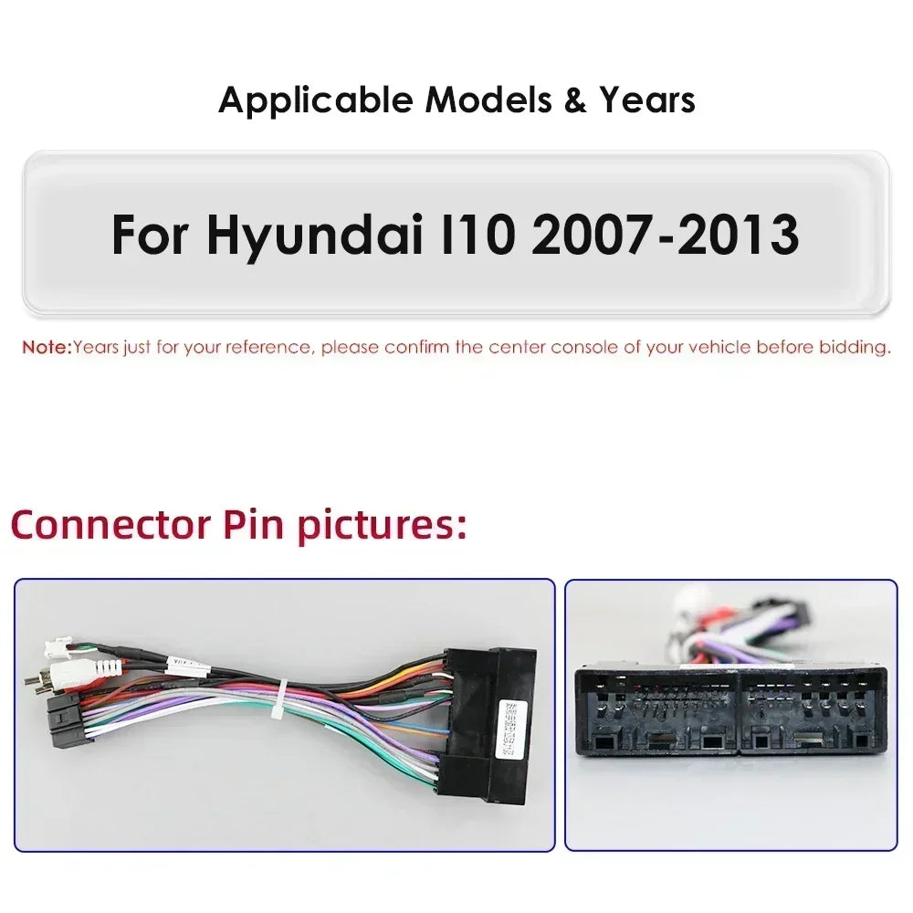 Hyundai I10 2007-2013 9"/10,33" Android 14 Carplay Android auto wireless wifi bt gps 4g AUTMMDSZ