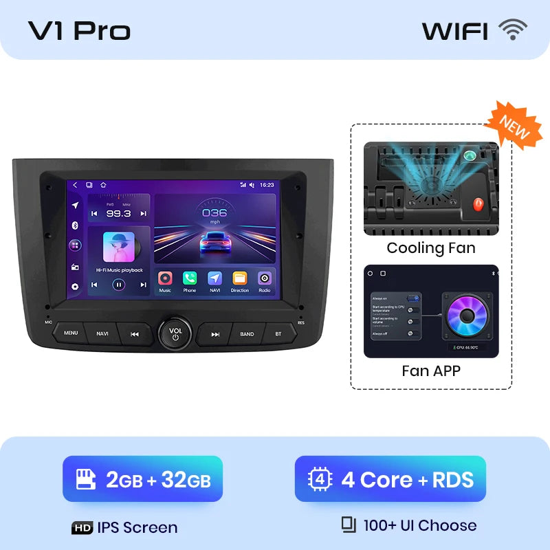 Alfa Romeo Mito 2008 -2012 7" Wireless CarPlay Android Auto Radio RDS WIFI BT GPS AUTMAFRMT2