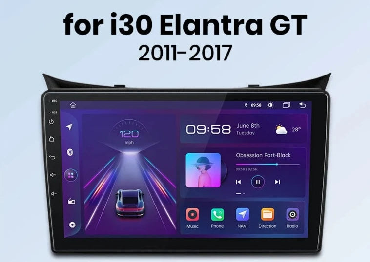Hyundai I30 Elantra GT 2011-2017 V1pro AI Voice Carplay Android Auto Radio rds WIFI GPS BT 4G Car Multimedia autoradio AUTMTYTELGT