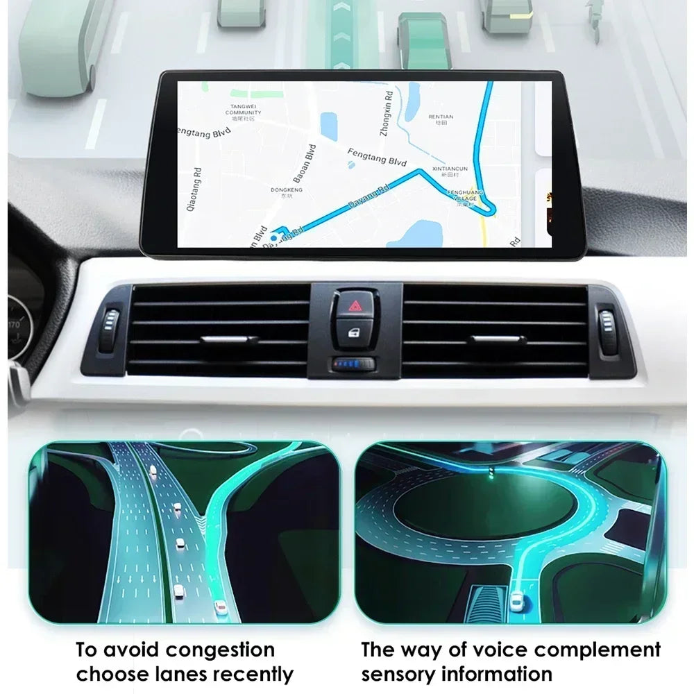 BMW 3 BMW 4 Series F30 F31 NBT 10,25" Android 14 Carplay Android auto wireless wifi bt gps 4g AUTMYBR6