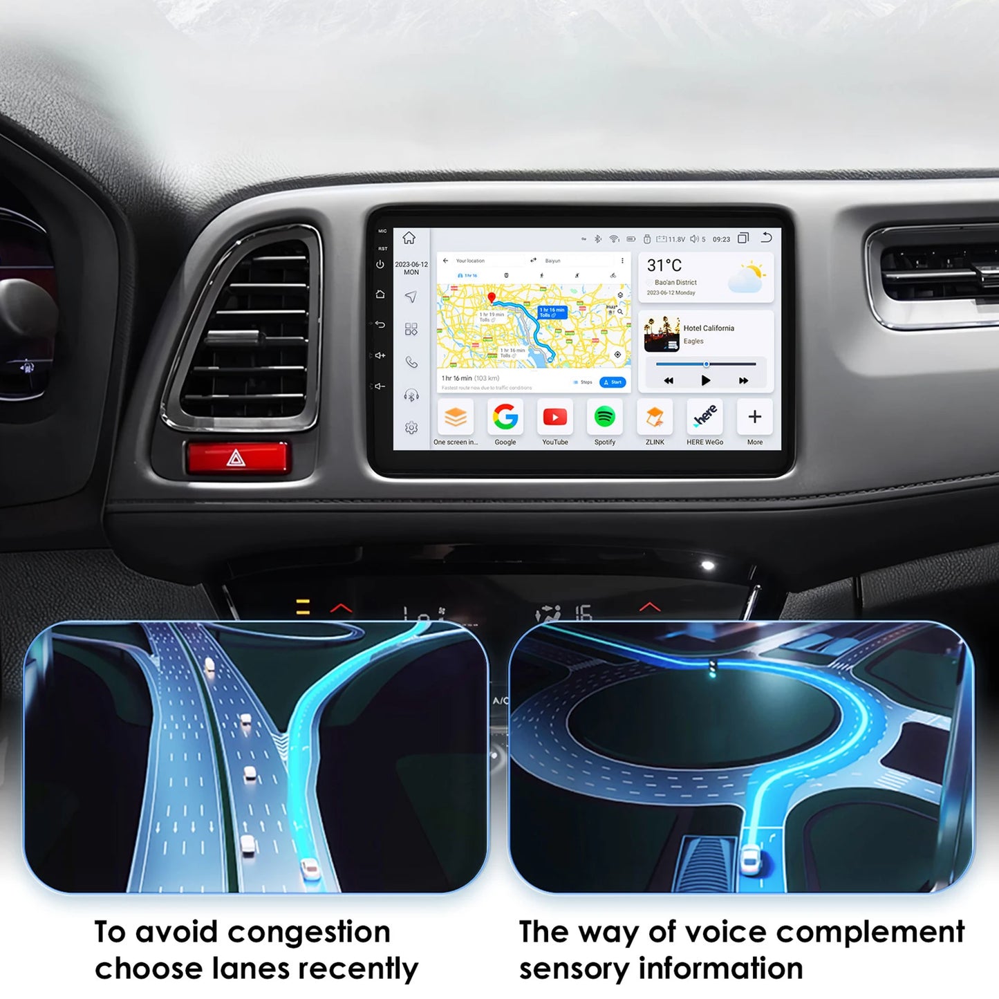 Honda Vezel HR-V HRV HR V XRV 2013-2022 " Android 14 Carplay Android auto wireless wifi bt gps 4g AUTMQBOO