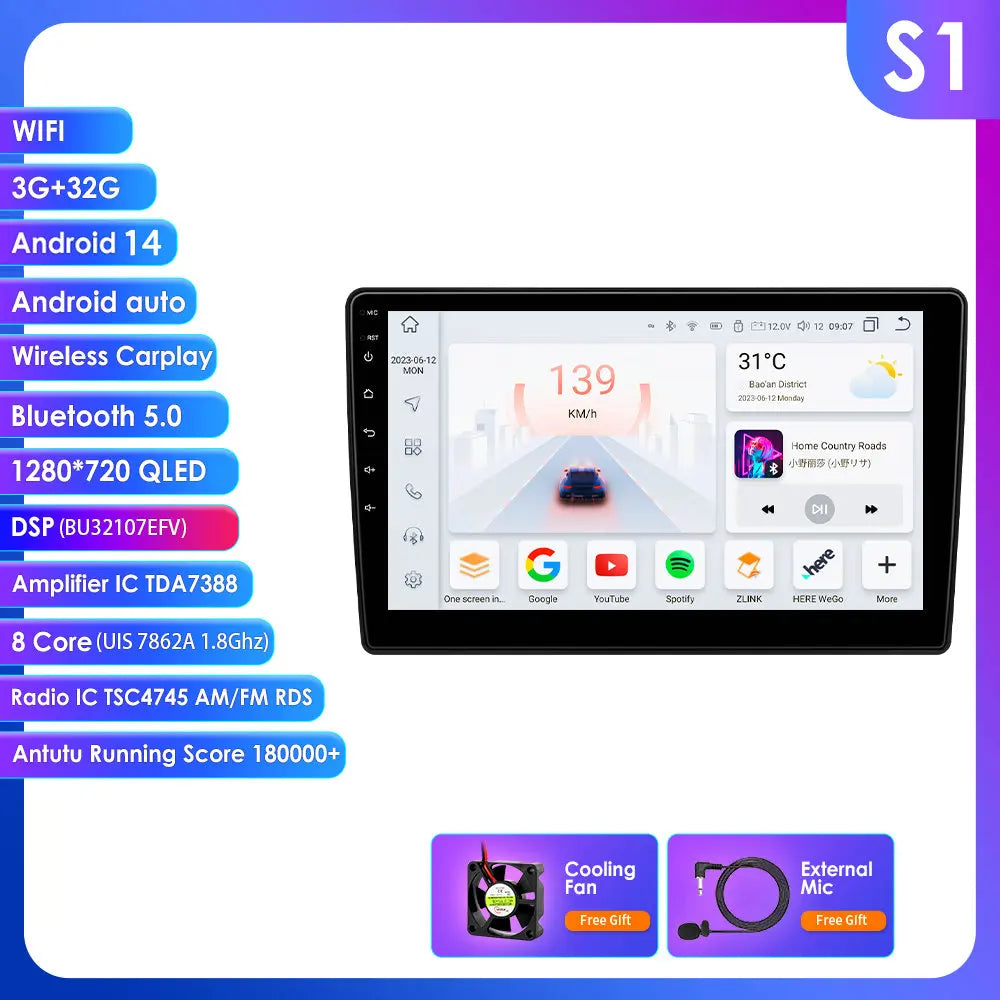 C5 2008 -2017 10,1" Android 14 Carplay Android auto wireless wifi bt gps 4g AUTMTLBY