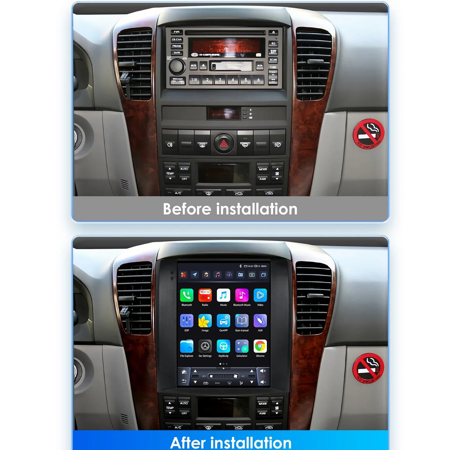 Kia Sorento BL 2002-2006 9,7" Android 14 Carplay Android auto wireless wifi bt gps 4g AUTMUUSA