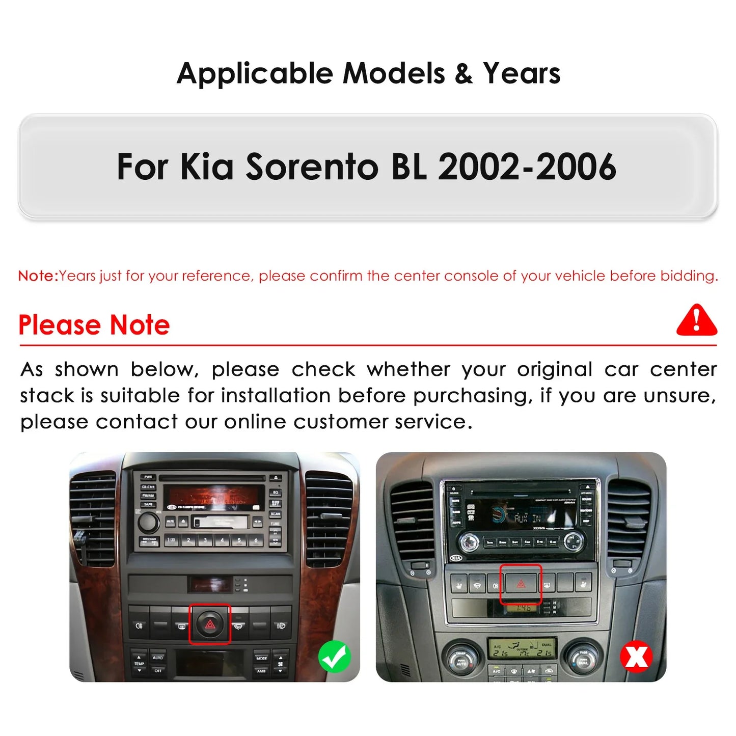 Kia Sorento BL 2002-2006 9,7" Android 14 Carplay Android auto wireless wifi bt gps 4g AUTMUUSA