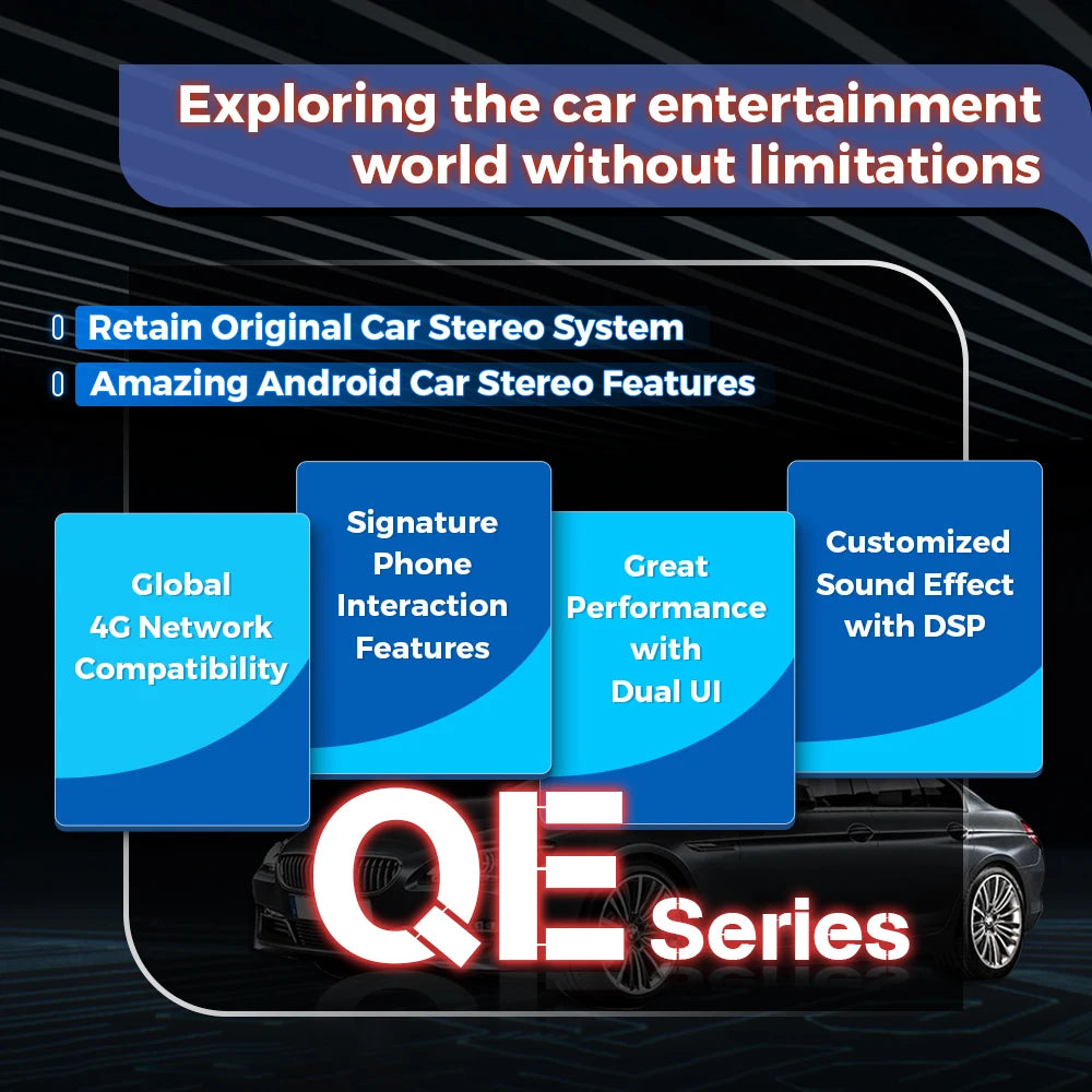 BMW E90/E91/E92/E93 senza monitor di serie 10.25'' Android 12 Car Radio Player 4G carplay android auto QEB1290UN_L