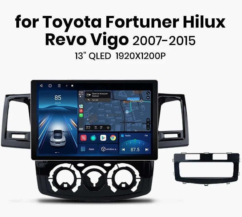 Toyota Fortuner Hilux Revo Vigo 2007 - 2015 X7 MAX 13.1“ 2K Wireless CarPlay Android Auto Car Radio RDS WIFI GPS BT autoradio AUTMTFHRV4