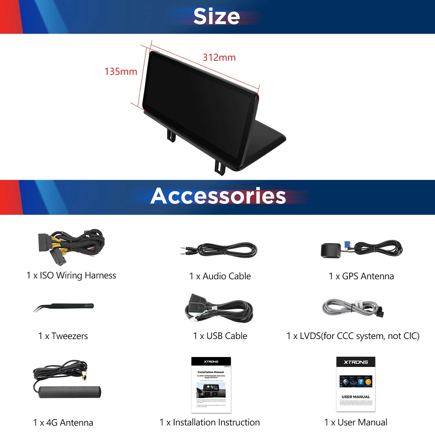 BMW 1 Series CCC/CIC/senza monitor di serie 12.3'' Android 13 Car Multimedia PlayerGlobal 4G CarPlay Android Auto DSP 4+64GB QLB22CCB12E87C