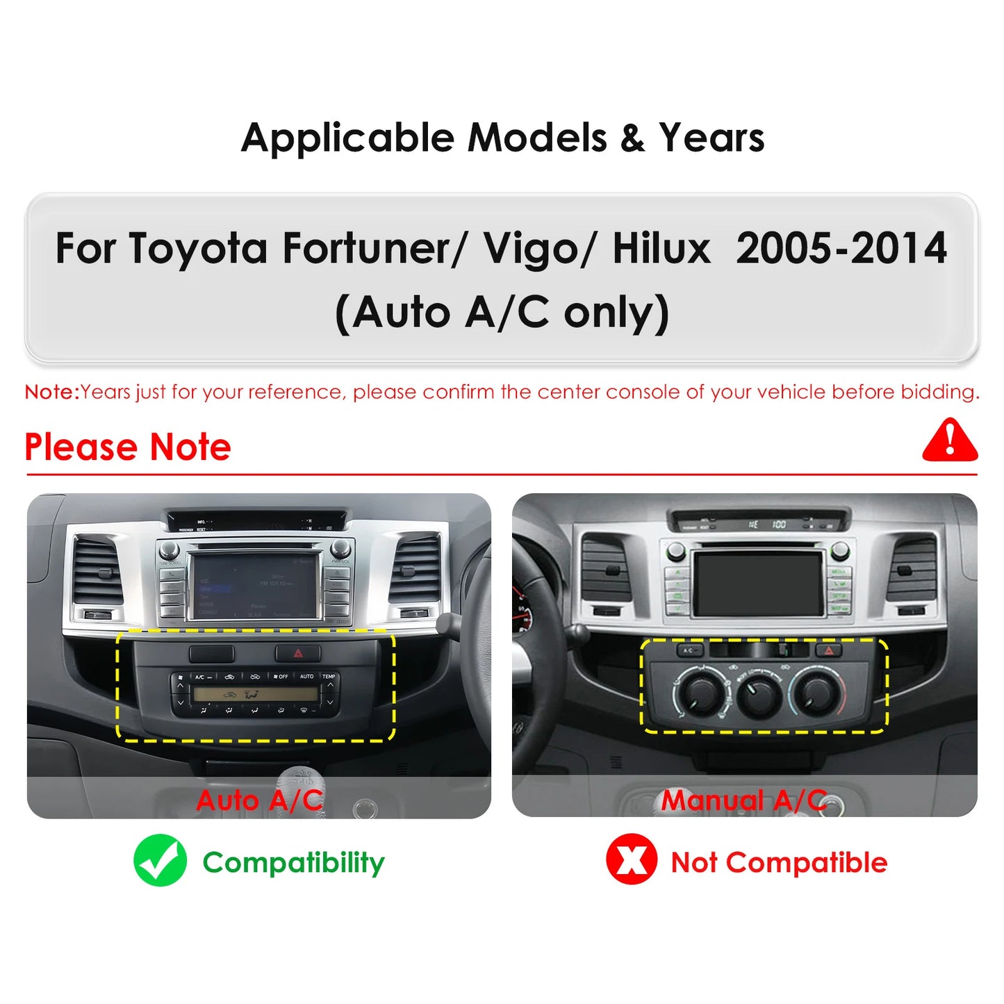 Toyota Fortuner Vigo Hilux 2005-2014 9,7" Android 14 Carplay Android auto wireless wifi bt gps 4g AUTMS2IR