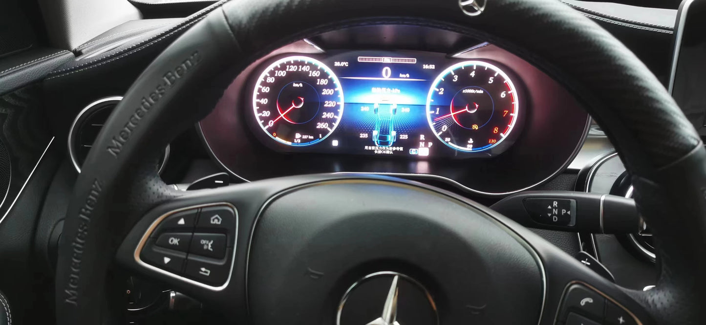Benz C W205 GLC W253 (2015-2018)12.3" Linux Car LCD Dashboard Panel Virtual CockPit Speedometer digital instrument AUTMBENZW253