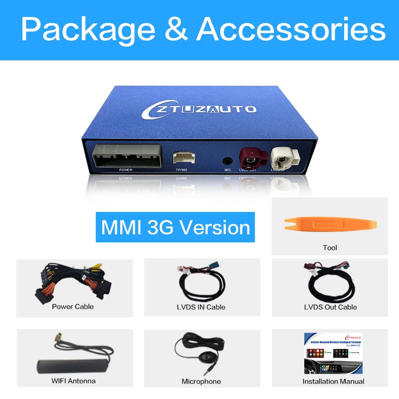 Audi Q7 2010-2015 Wireless Apple CarPlay Android Auto Mirror Link AirPlay Navigation AUTMADIQ7